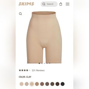NWOT SKIMS Above The Knee Sculpting Short, Size XXS/XS, Clay